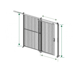Porte coulissante L.1000 mm