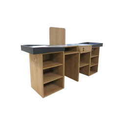 Meuble de caisse bois/inox