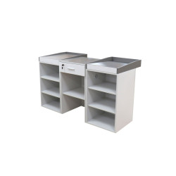 Meuble de caisse bois/inox