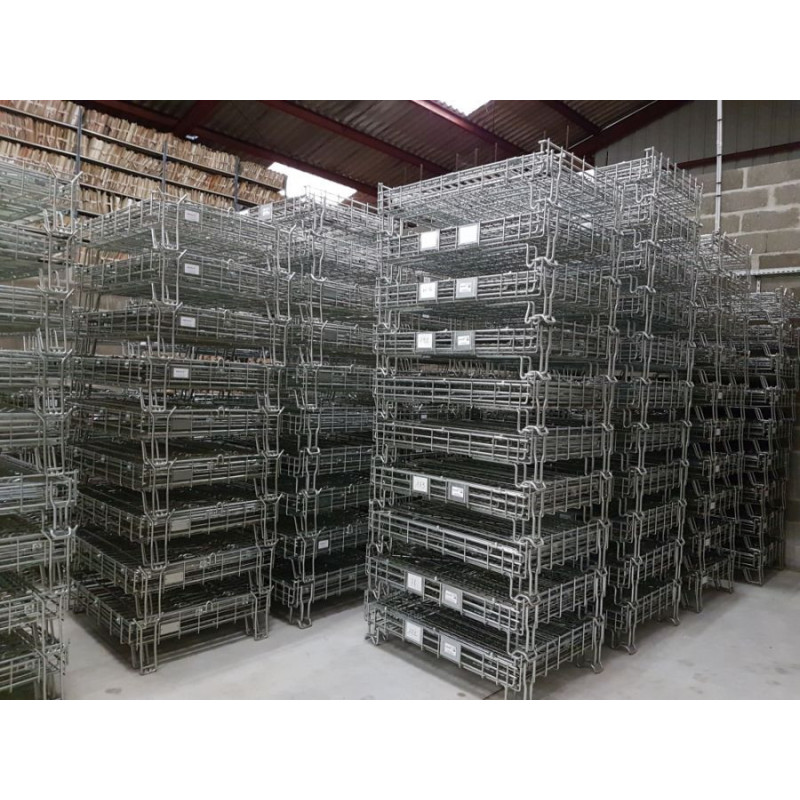 Lot de 18 Conteneurs grillagés Industrie d'occasion