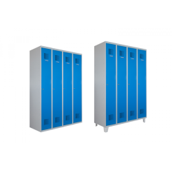 Vestiaire Industriel Propre metallique 4 cases / 4 colonnes / 4 casiers