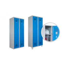 Vestiaire Industriel Salissante metallique 2 cases / 2 colonnes 2 casiers