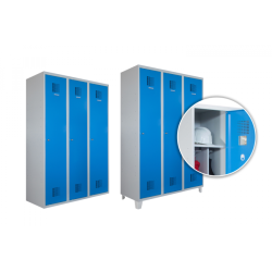 Vestiaire Industriel Salissante metallique 3 cases / 3 colonnes 3 casiers