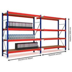 Semi lourd H.2500 X P.600 mm en 4 Niveaux