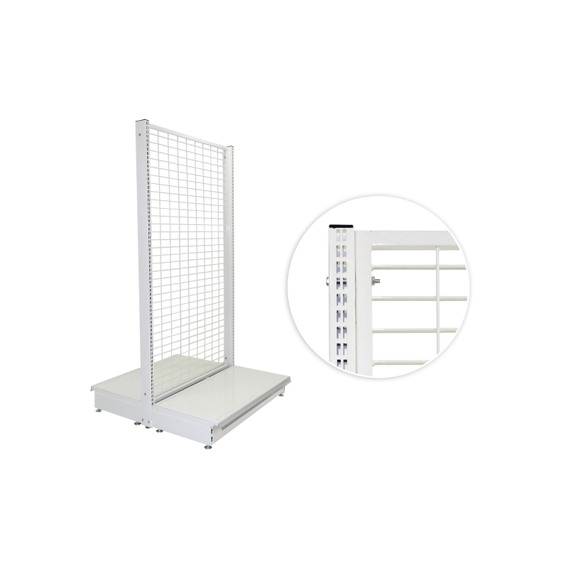 G.C. L.1000 mm Fond Grille blanc RAL 9010