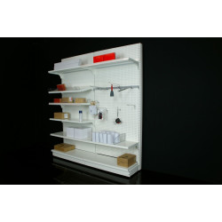 G.M. L.1330 mm Fond Perforé Blanc RAL 9010