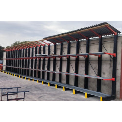 Cantilever simple face d'occasion H.4000 mm + bras de 1100 mm 500 Kg